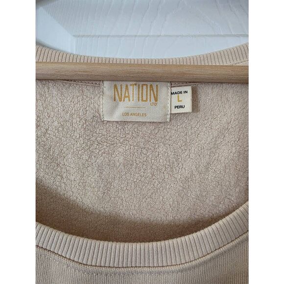 Nation LTD Esther Sweatshirt with Poplin L $225 - Picture 8 of 10